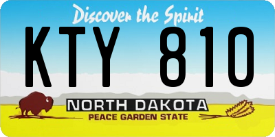 ND license plate KTY810