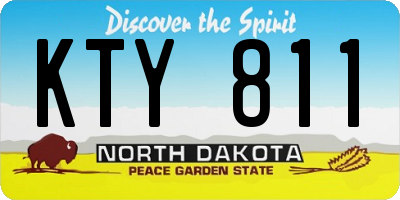 ND license plate KTY811