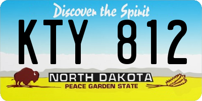 ND license plate KTY812