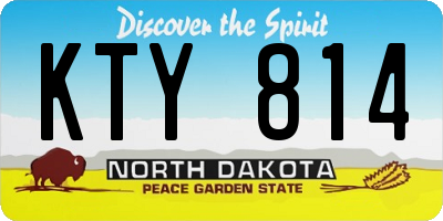 ND license plate KTY814