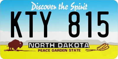 ND license plate KTY815