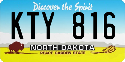 ND license plate KTY816