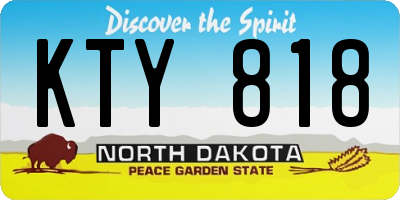 ND license plate KTY818