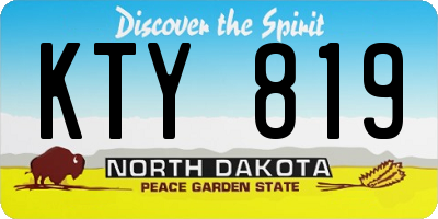 ND license plate KTY819