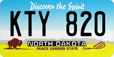 ND license plate KTY820