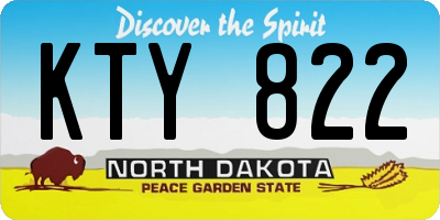 ND license plate KTY822