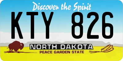 ND license plate KTY826