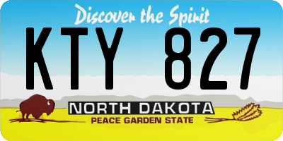 ND license plate KTY827