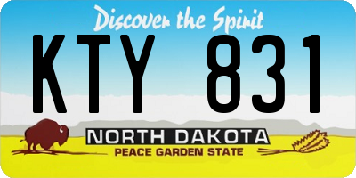 ND license plate KTY831