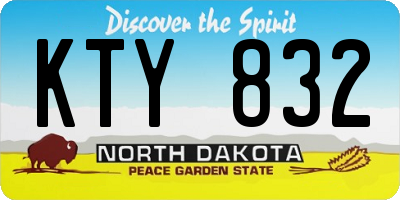 ND license plate KTY832