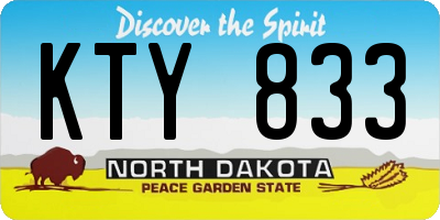 ND license plate KTY833