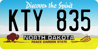 ND license plate KTY835