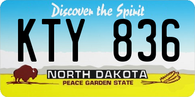 ND license plate KTY836