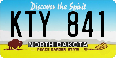 ND license plate KTY841