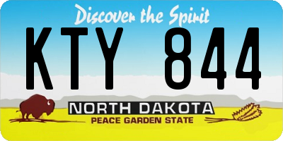 ND license plate KTY844