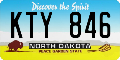 ND license plate KTY846