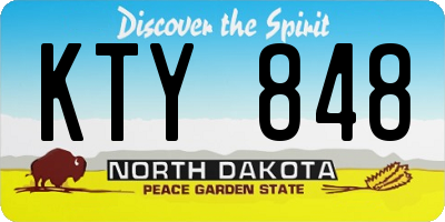 ND license plate KTY848