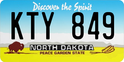 ND license plate KTY849