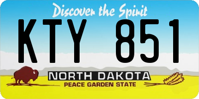 ND license plate KTY851