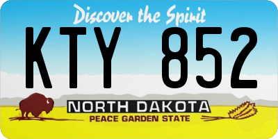 ND license plate KTY852