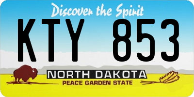 ND license plate KTY853