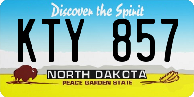 ND license plate KTY857