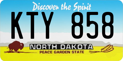 ND license plate KTY858