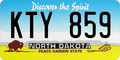 ND license plate KTY859