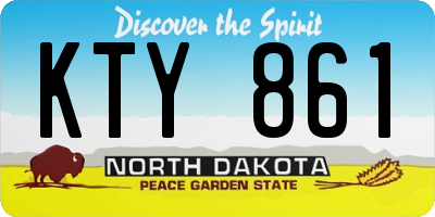 ND license plate KTY861