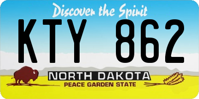 ND license plate KTY862