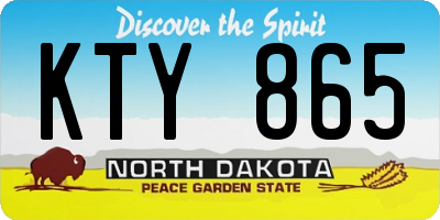 ND license plate KTY865
