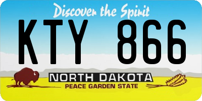 ND license plate KTY866