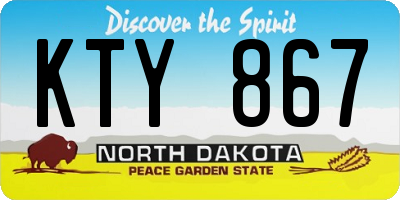 ND license plate KTY867