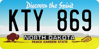 ND license plate KTY869