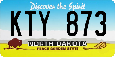 ND license plate KTY873