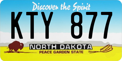 ND license plate KTY877
