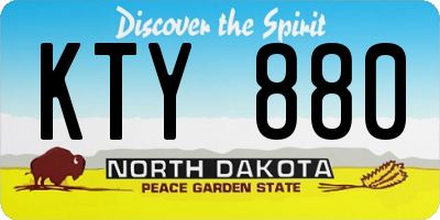 ND license plate KTY880
