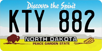ND license plate KTY882