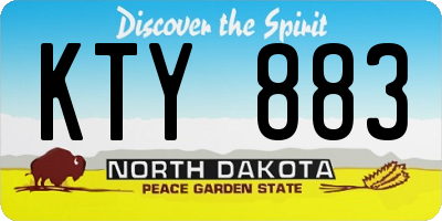 ND license plate KTY883
