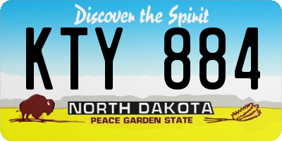 ND license plate KTY884
