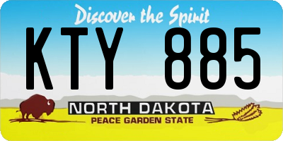 ND license plate KTY885