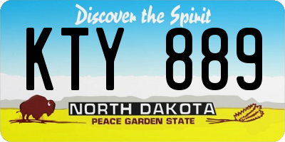 ND license plate KTY889