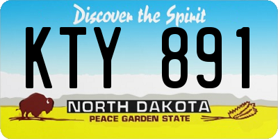 ND license plate KTY891