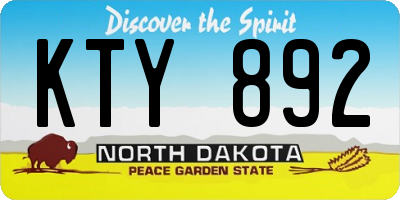 ND license plate KTY892