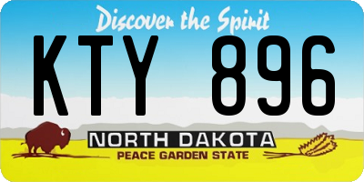 ND license plate KTY896
