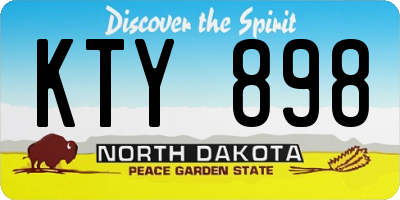 ND license plate KTY898