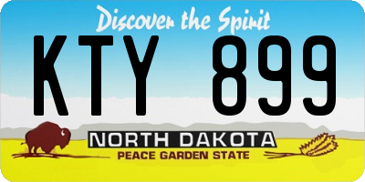 ND license plate KTY899
