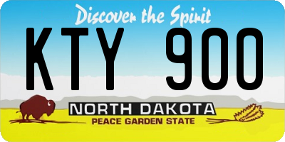 ND license plate KTY900