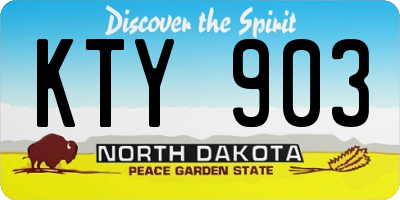 ND license plate KTY903