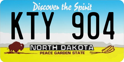 ND license plate KTY904